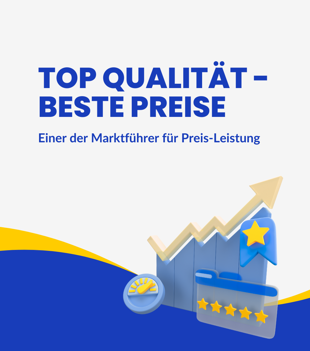 Als einer der Marktführer für Preis-Leistung bieten wir Ihnen top Qualität und beste Preise.