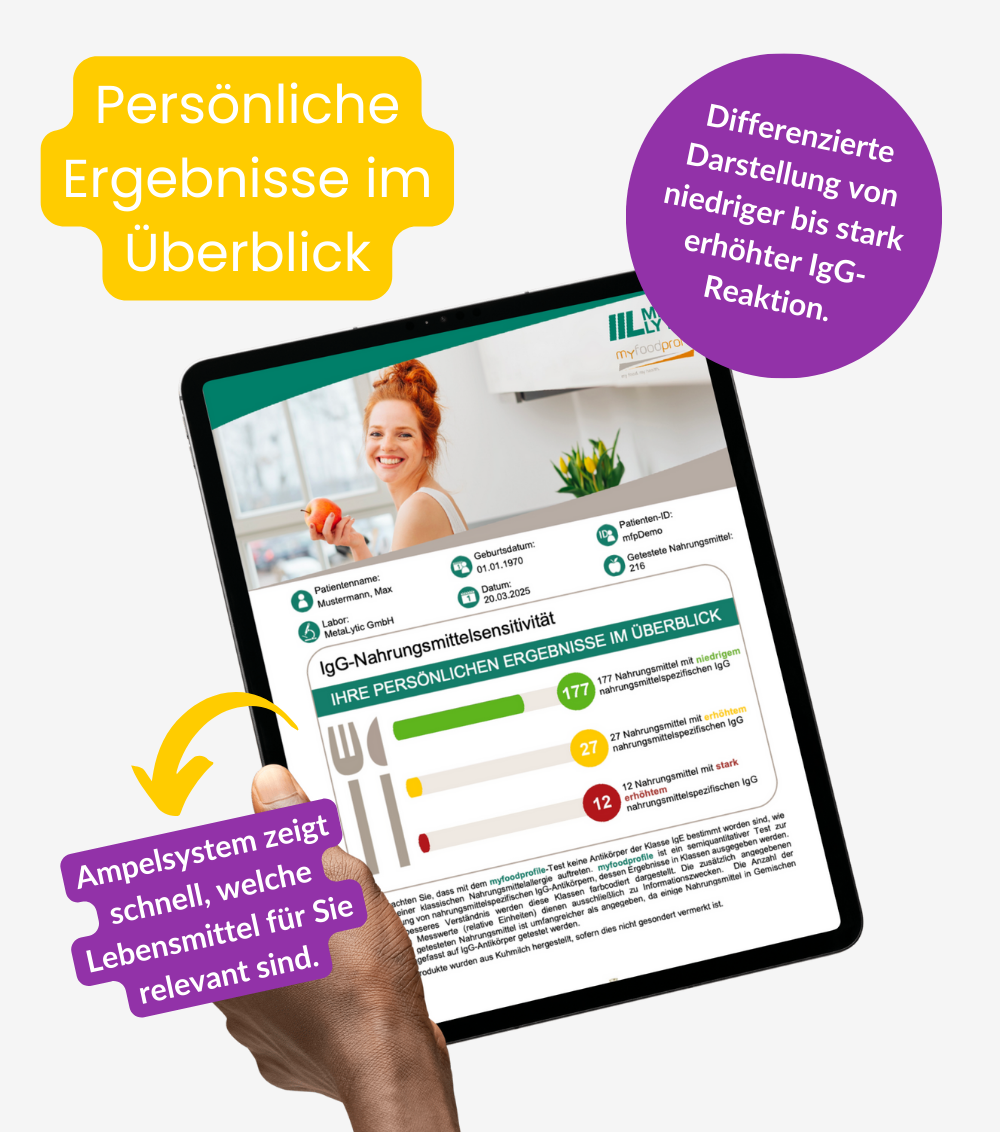 Unverträglichkeitstest - 108 Lebensmittel XL IgG Test