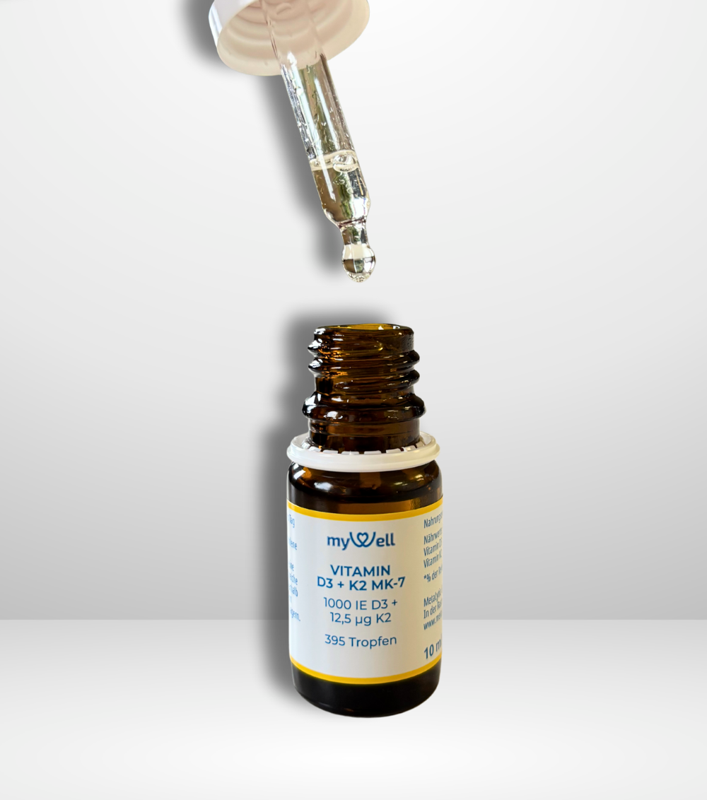 Vitamin D3 K2 Tropfen – 1.000 I.E. | MCT-Öl | 10 ml