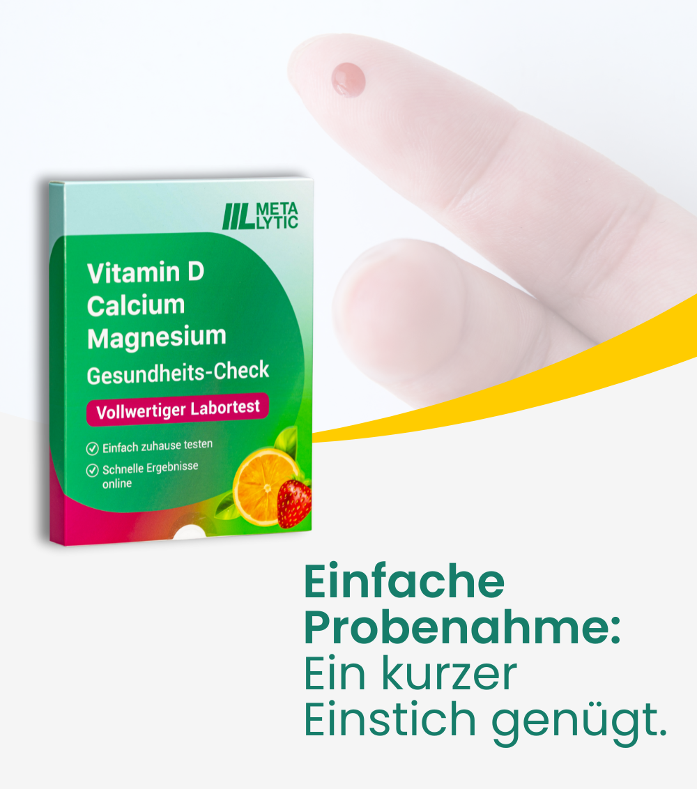 2-in-1 SPARSET: Vitamin D, Calcium & Magnesium Test + Vitamin D3 K2 Tropfen (1000 IE)