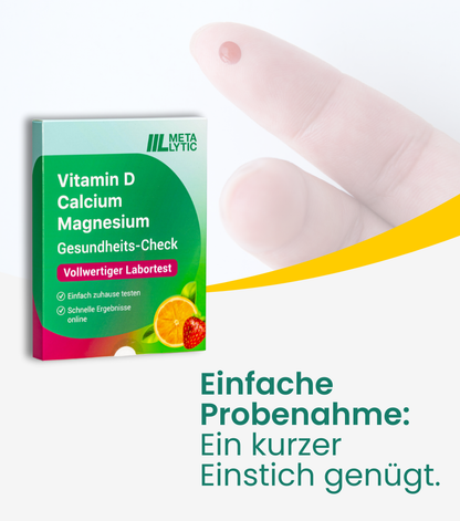 2-in-1 SPARSET: Vitamin D, Calcium & Magnesium Test + Vitamin D3 K2 Tropfen (1000 IE)