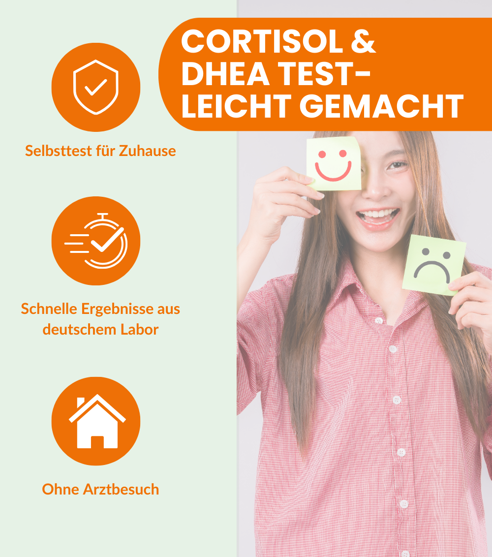 Cortisol & DHEA Speicheltest – Stressprofil (3 Cortisol Messungen)