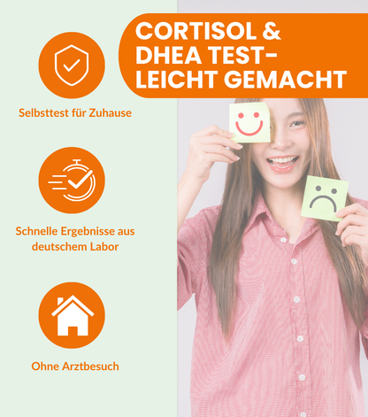Cortisol & DHEA Speicheltest – Stressprofil (3 Cortisol Messungen)