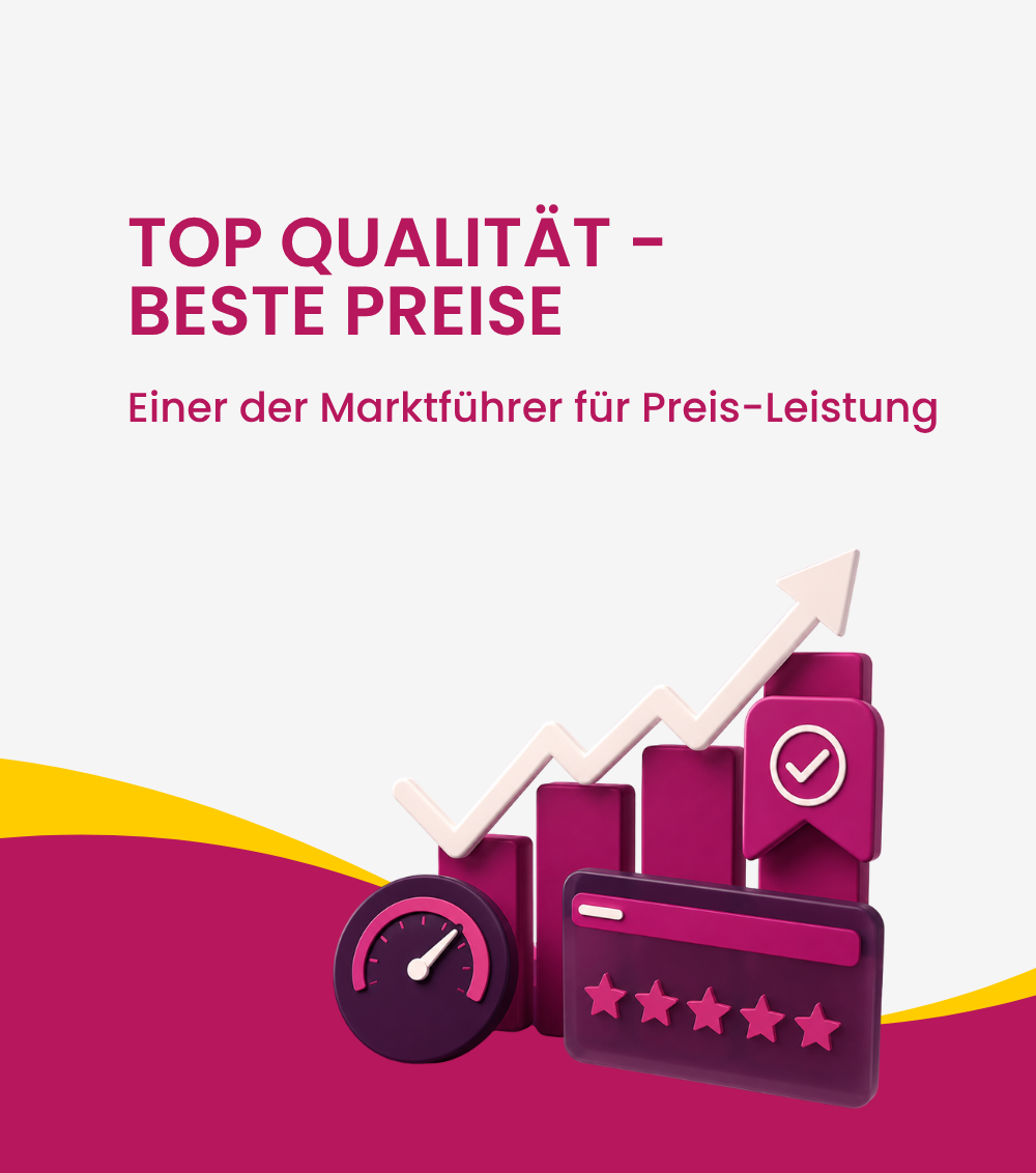 Als einer der Marktführer für Preis-Leistung bieten wir Ihnen top Qualität und beste Preise.