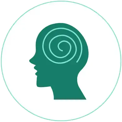 Symbol, welches depressive Verstimmung und Unausgeglichenheit darstellt.