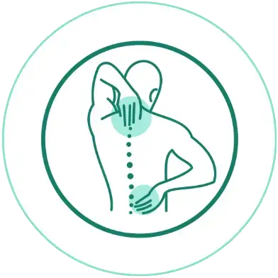 Symbol, welches Gliederschmerzen darstellt.